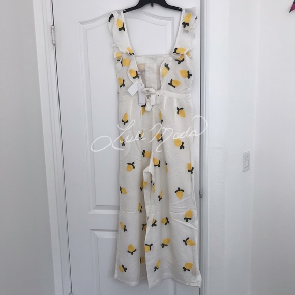 Anthropologie Red Carter Allison Lemon Jumpsuit - Picture 9 of 11